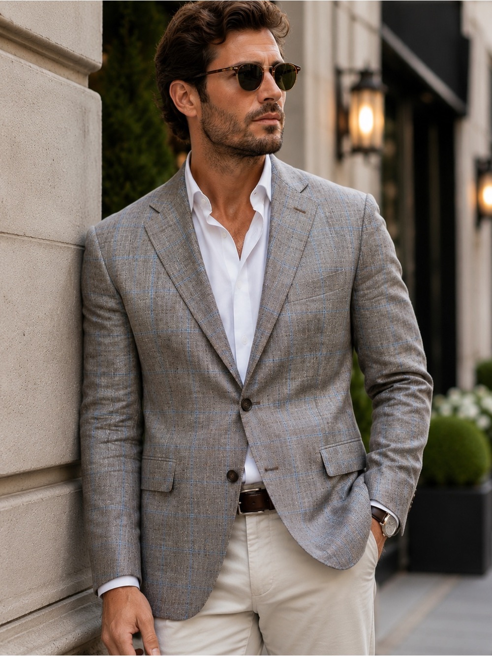 Corneliani “Leader” Sport Coat Blazer • EU 50 / US 40R Luxury Wool Linen Jacket